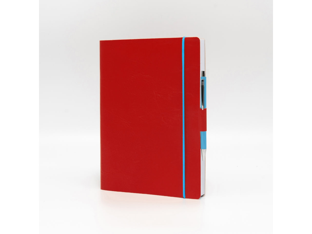 Agenda blueband 2026 17x24cm con elastico in similpelle rosso