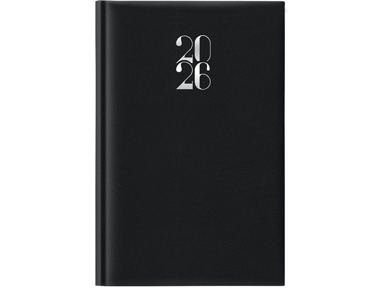 Agenda 2026 11x16,5cm giornaliera con sabato e domenica abbinata nero