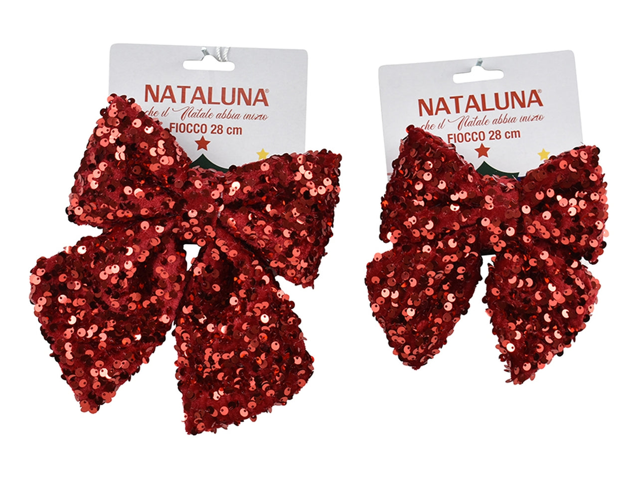 Fiocco rosso in misure assortite 13/16cm