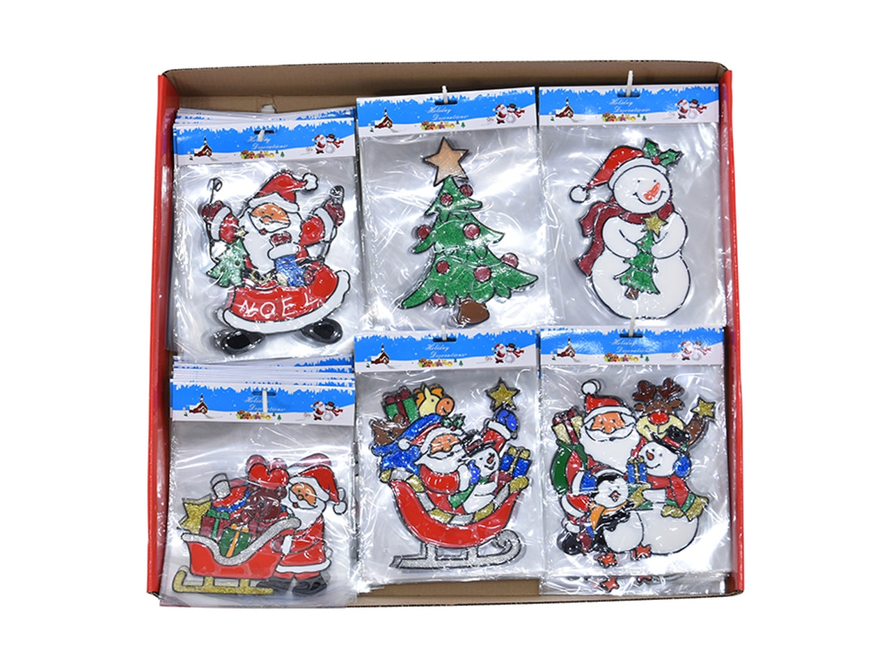 Vetrofania natalizia 15x23 in 6 soggetti assortiti