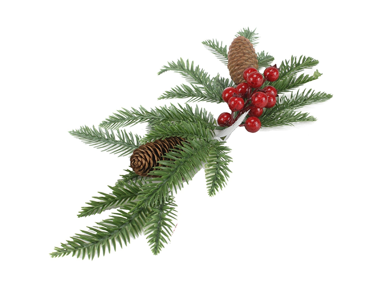 Ghirlanda 40cm verde con bacche