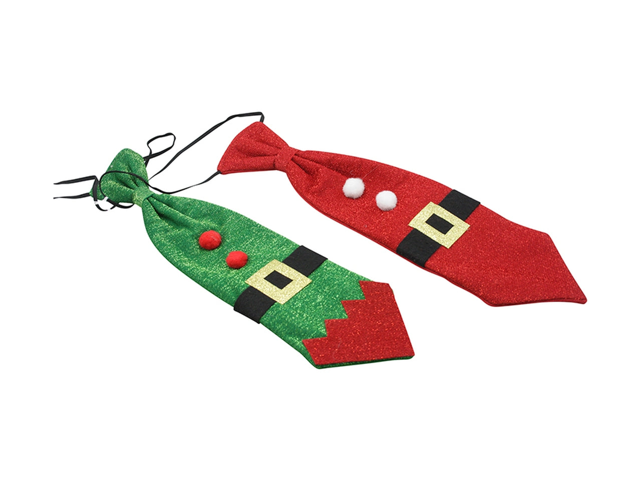 Cravatta 10x38cm rosso e verde assortite