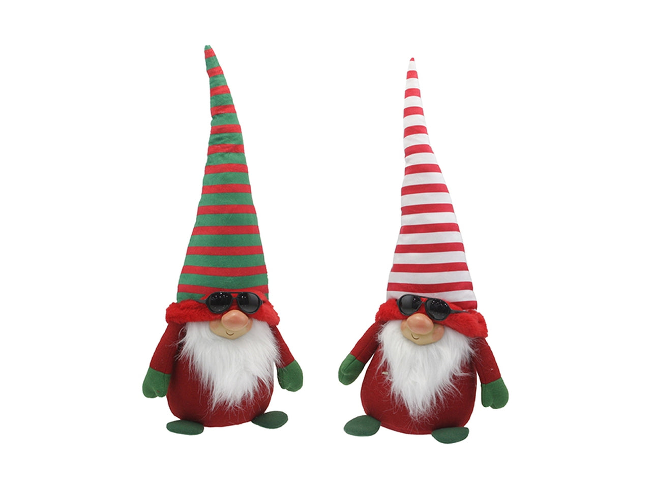 Gnomo seduto 43cm verde e rosso assortiti