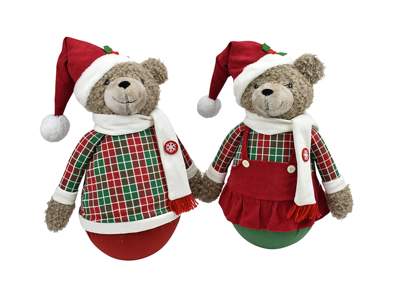 Orso rotante 60cm rosso e verde assortiti