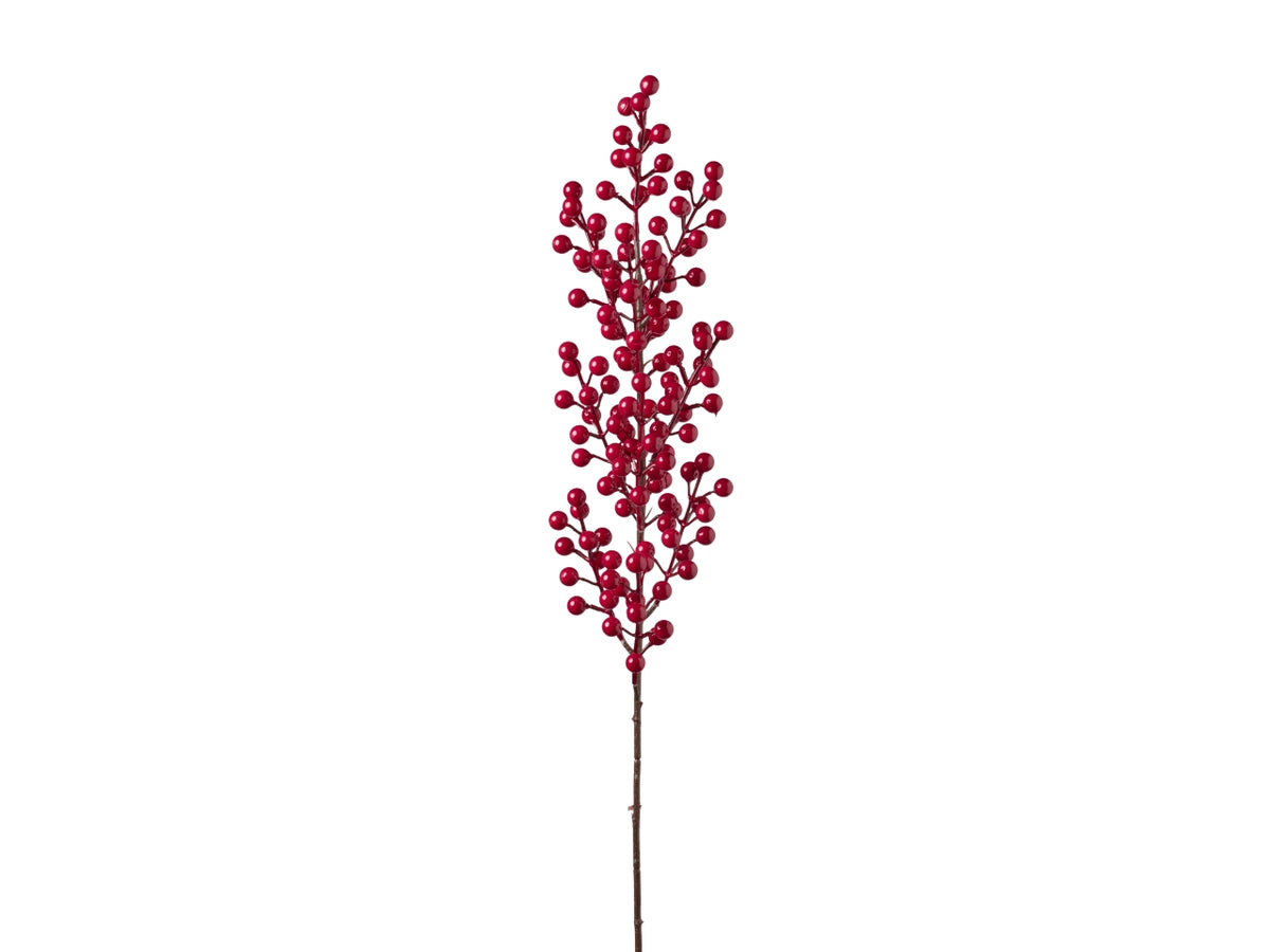 Ramo bacche x 12 80cm 253 rosso