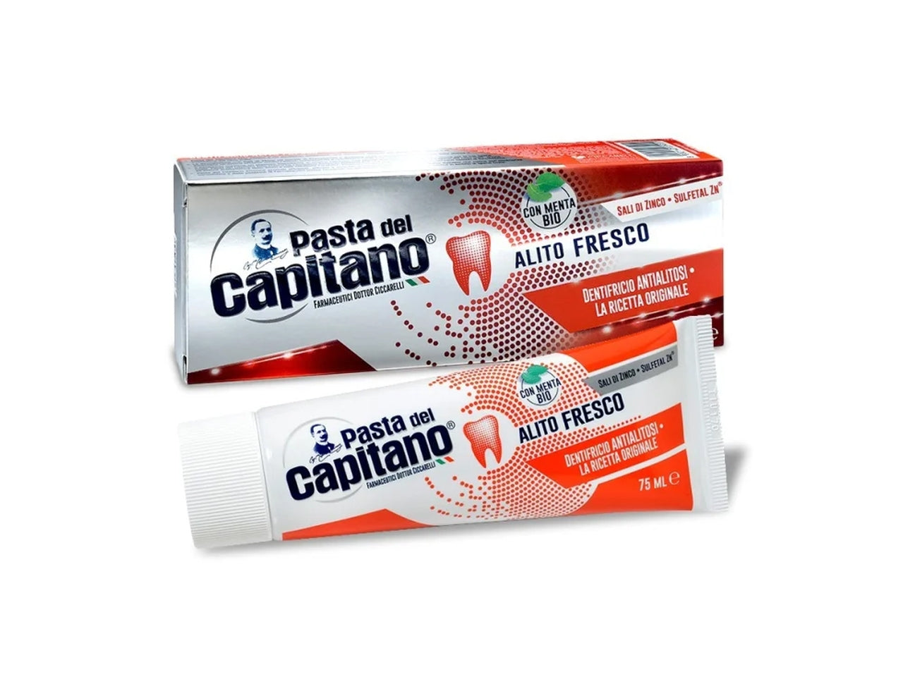 Pasta del capitano dentifricio 75ml alito fresco $