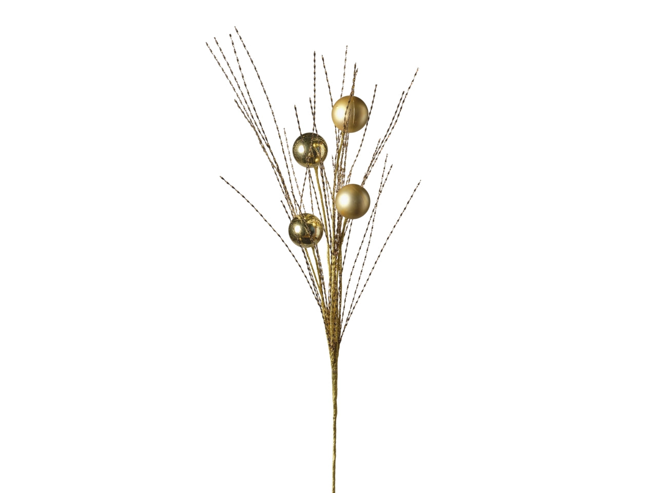 Ramo palline con fili natalizi 90cm 091 oro