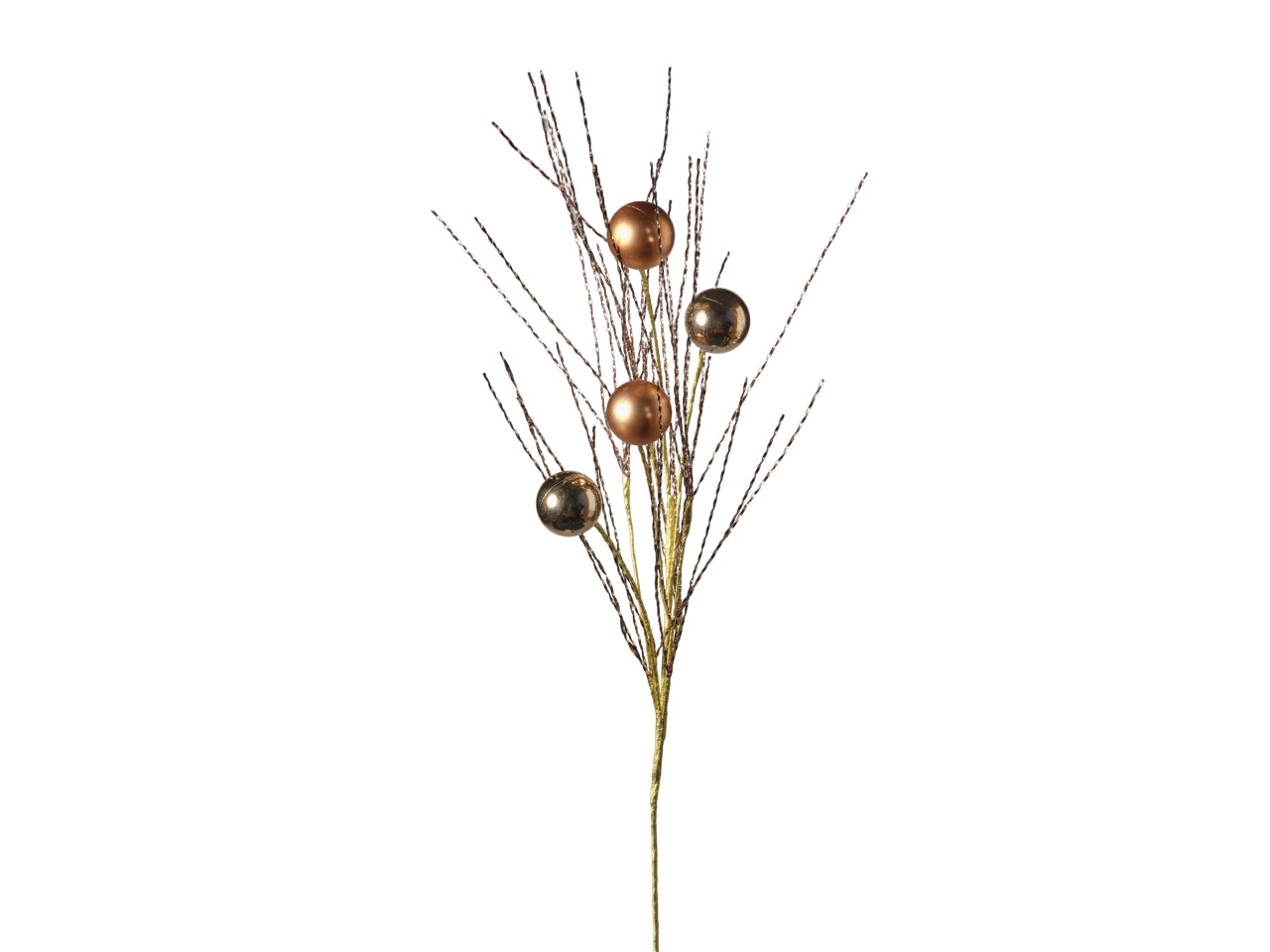 Ramo palline con fili natalizi 90cm 734 copper