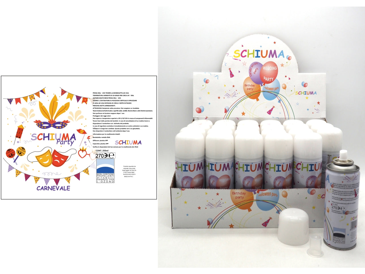 Schiuma bianca spray 80gr/250ml