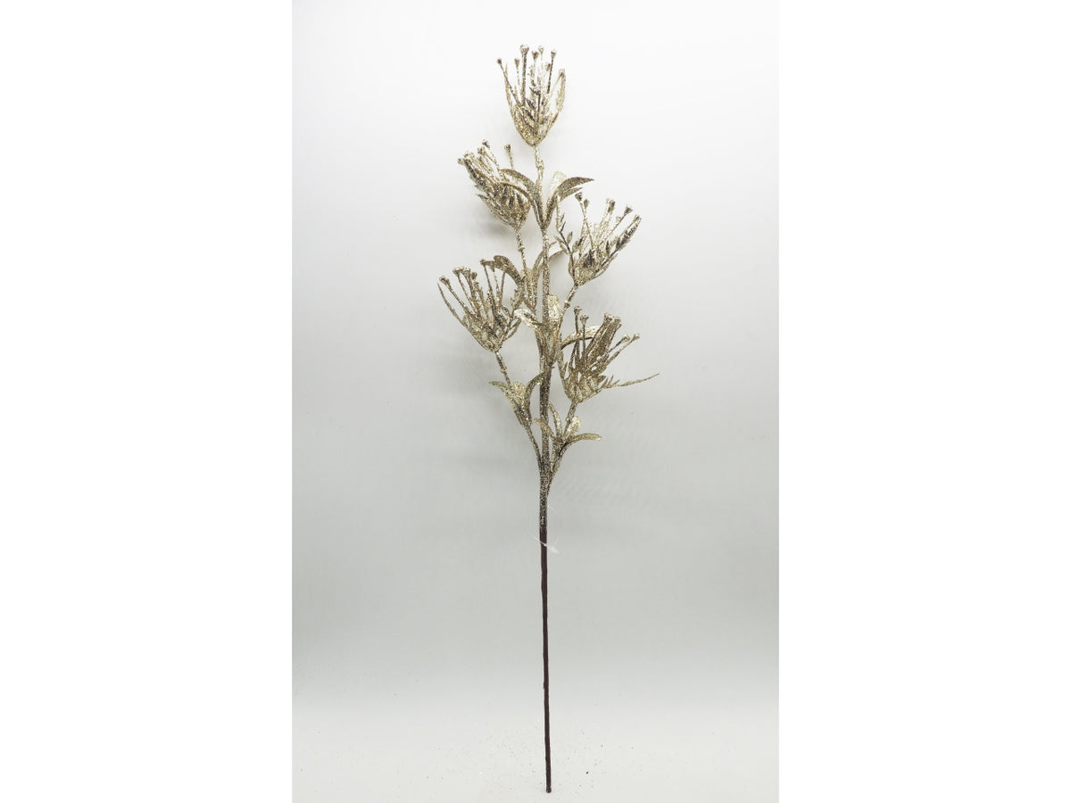 Ramo glitterato 57cm champagne
