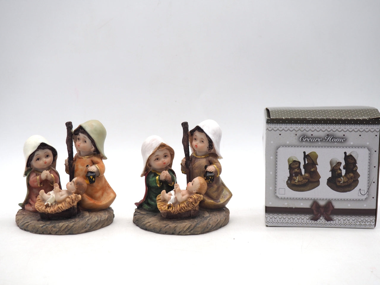 Nativita' bambini su base 9x7xh.10cm assortiti