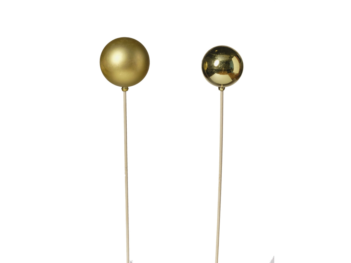 Palline/stick d.5/6cm l.50cm 091 oro in 2 assortimenti 24pezzi