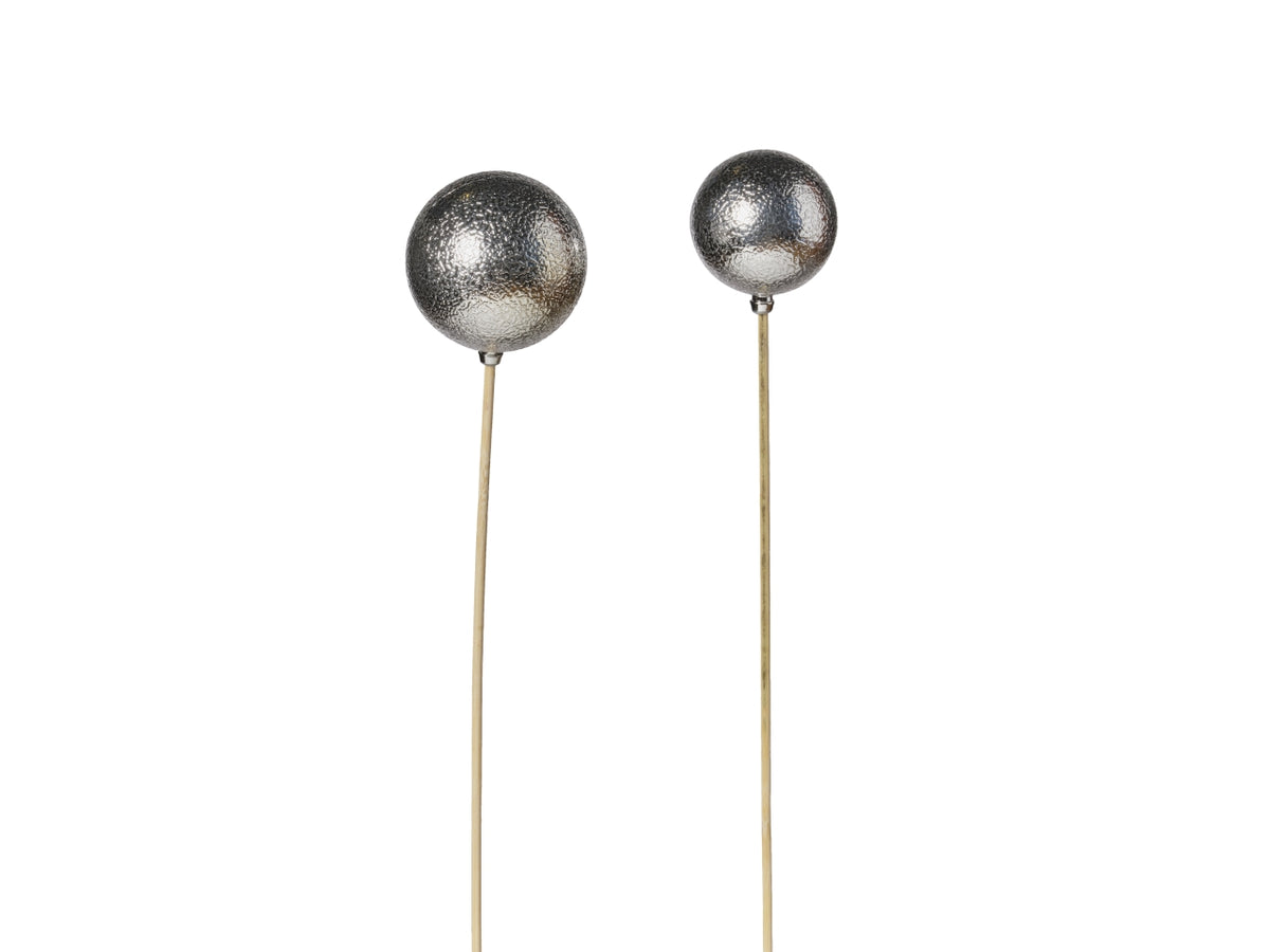 Palline/stick d.5/6cm l.50cm 272 argento in 2 assortimenti 24 pezzi