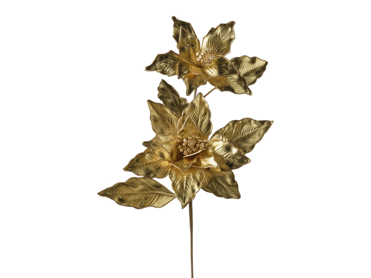 Ramo stella natale x2 86cm maxi 091 oro