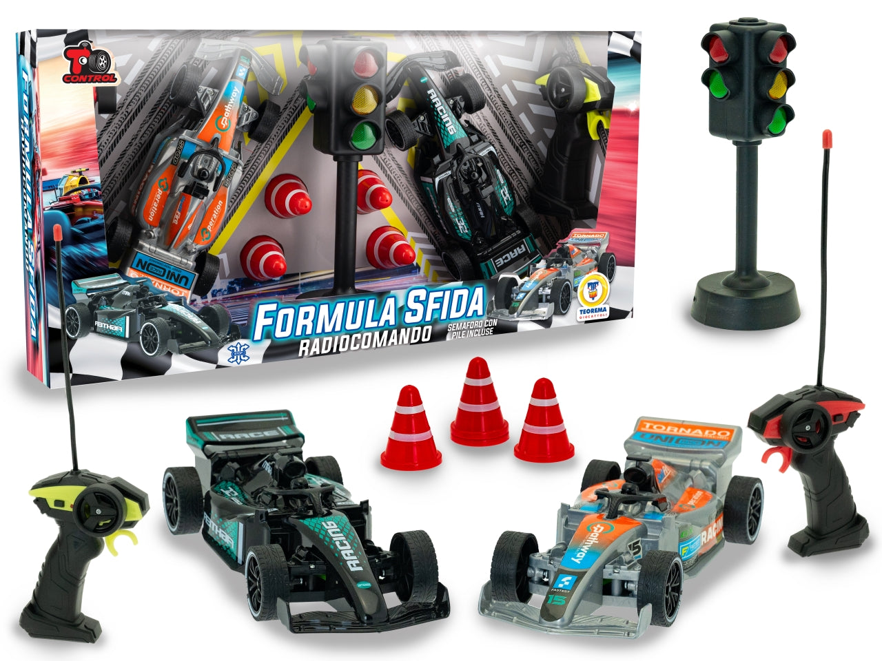 T-control Formula 1 doppia sfida con semaforo e pile incluse