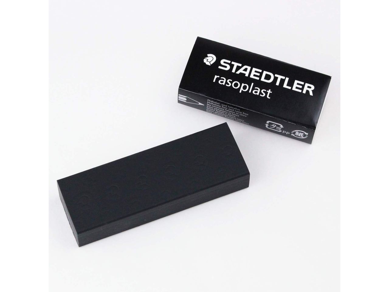 Gomma Rasoplast di colore nera gomma da cancellare di alta qualità , progettata specificamente per matite e ideale per il disegno tecnico e grafico, la confezione contiene 20 gonne.