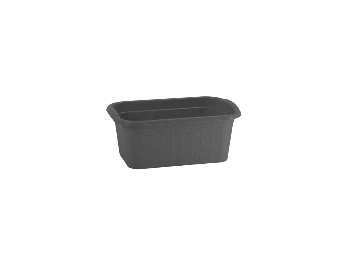 Cestino rattan rettangolare 24x15x9,5hcm antracite