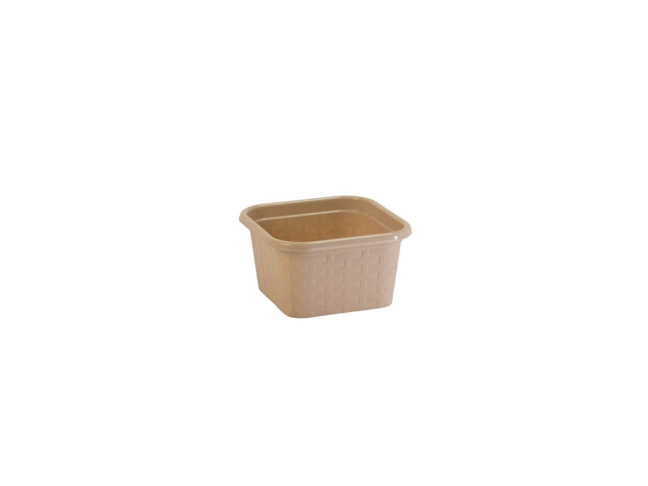Cestino rattan quadro 15x15,8hcm tortora