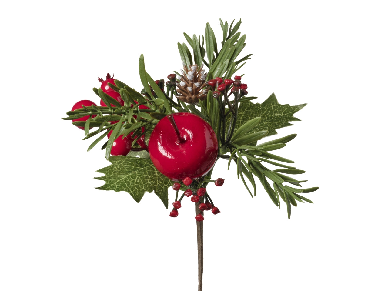 Ramo natalizio 22cm 12 pezzi/polybag 253 rosso