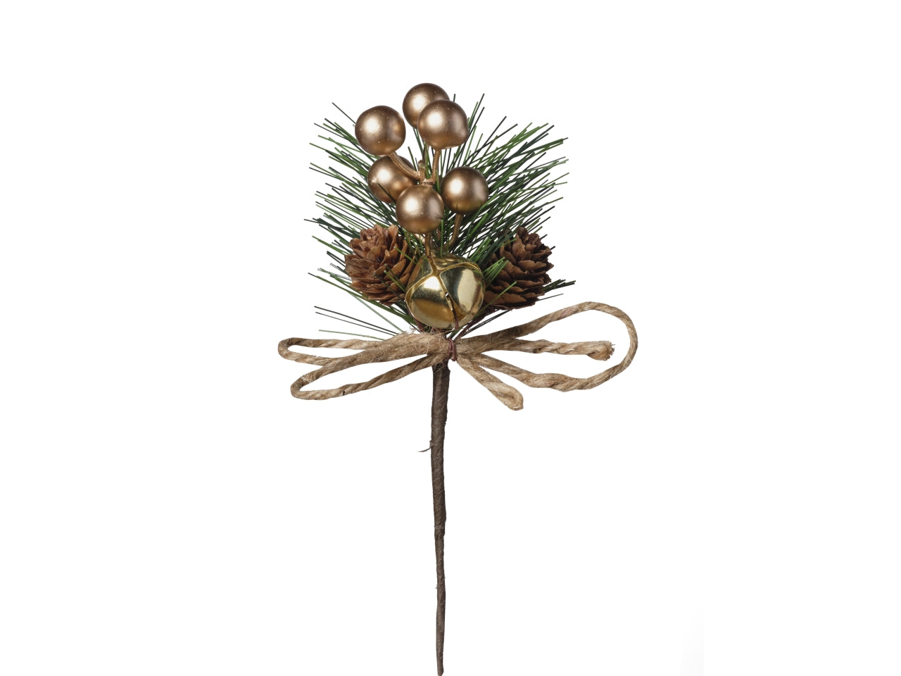 Ramo natalizio 20cm 12 pezzi/polybag 091 oro