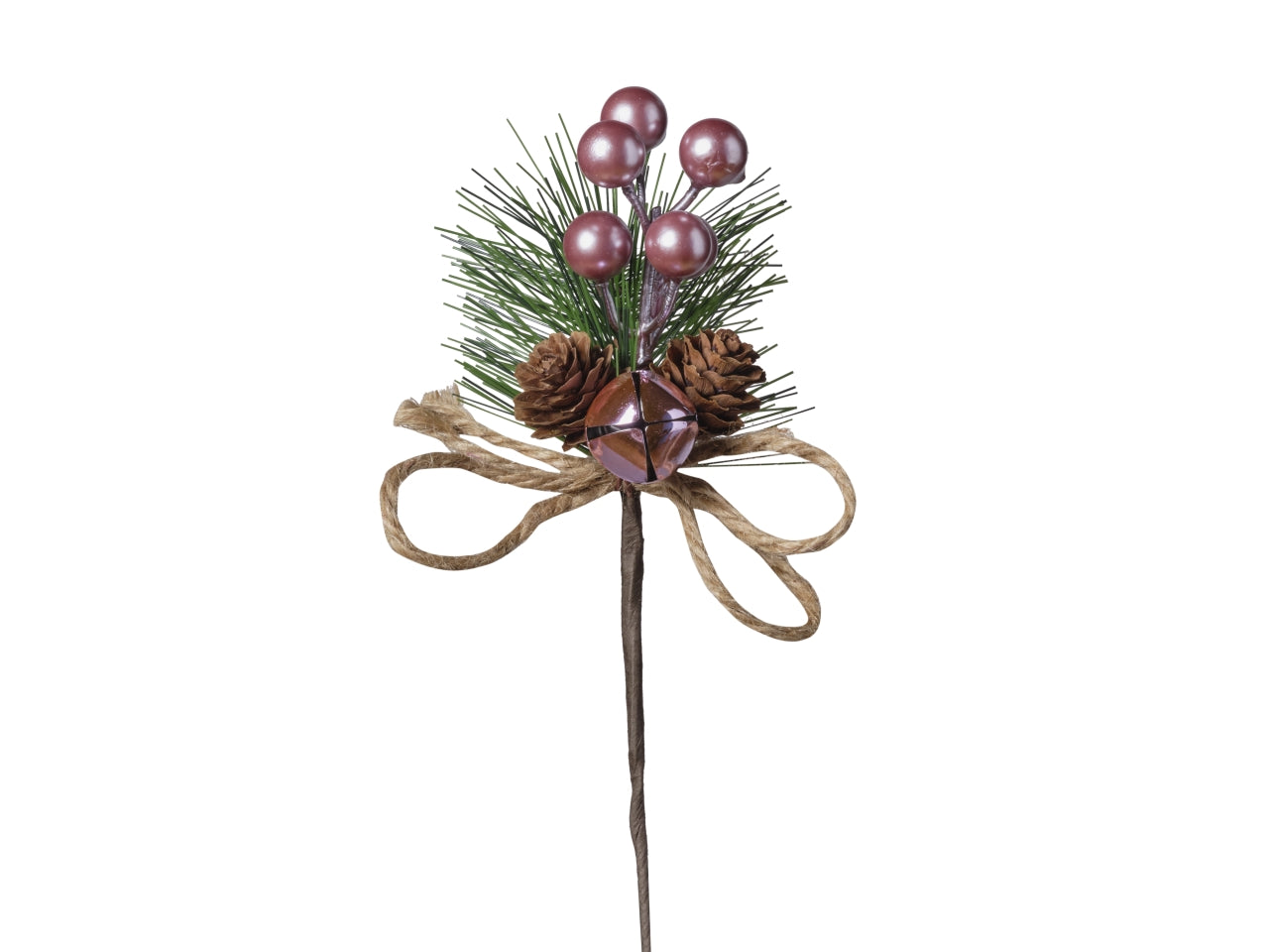 Ramo natalizio 20cm 12 pezzi/polybag 216 rosa