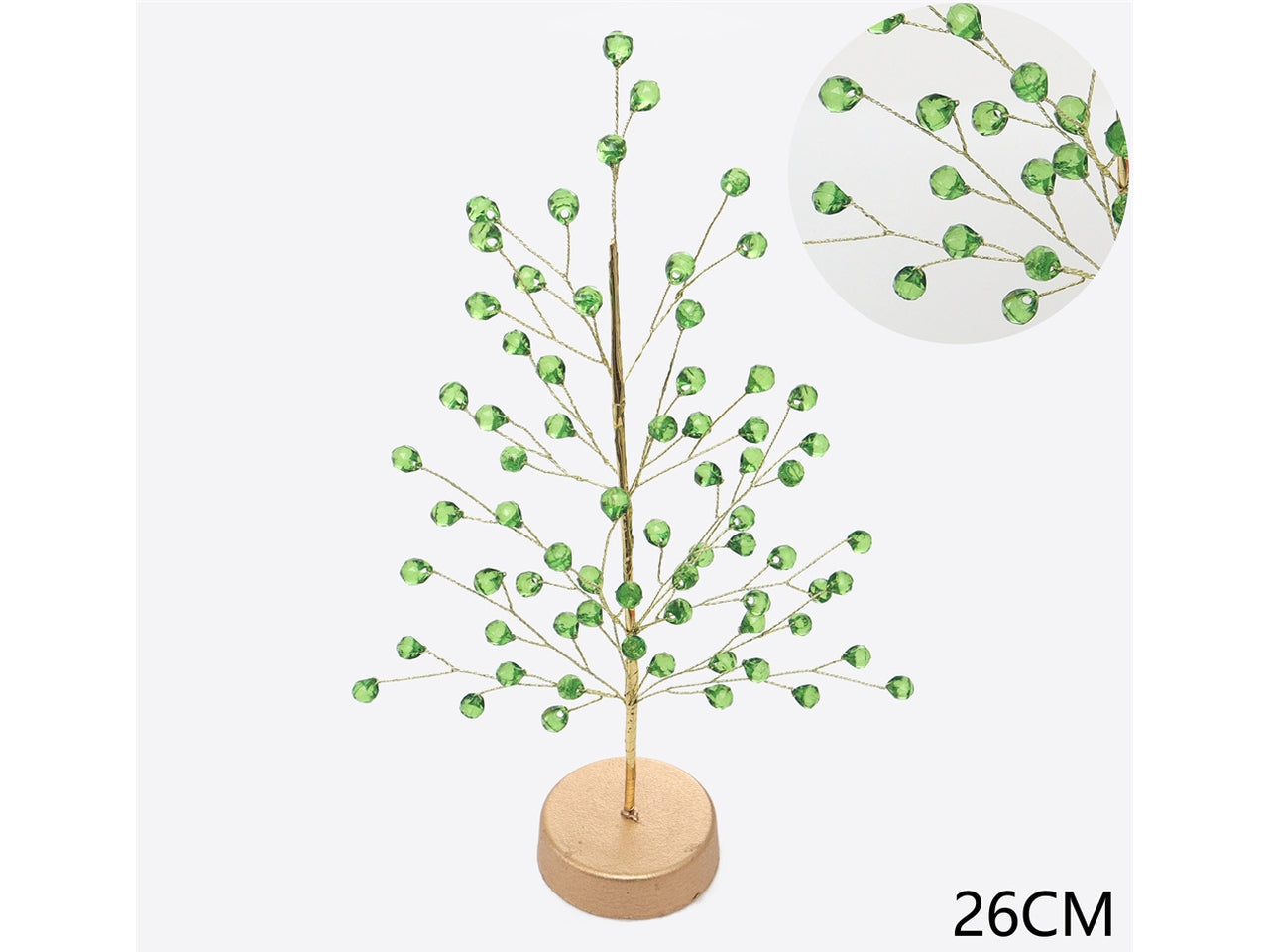 Albero 26cm con gemme verdi