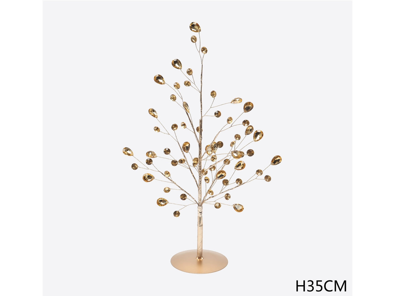 Albero 35cm con gemme oro