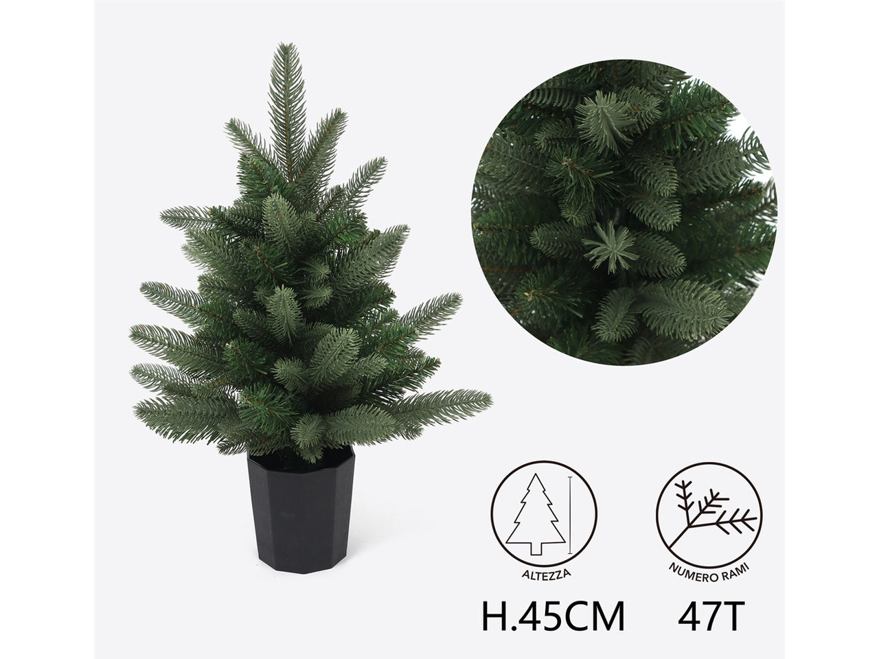 Albero 45cm con vaso diametro 35cm e 47rami
