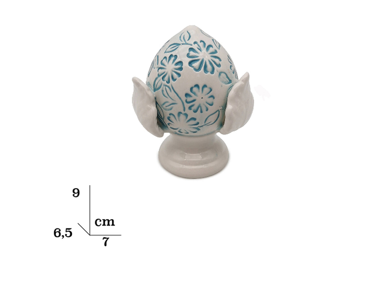 Pumo piccolo con fiori azzurri