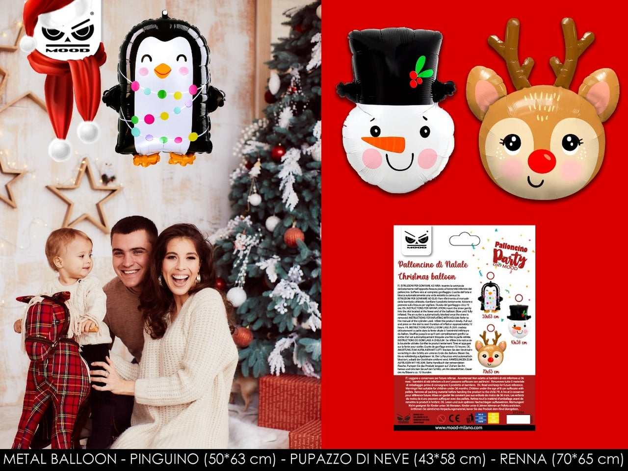 Palloncino facce christmas