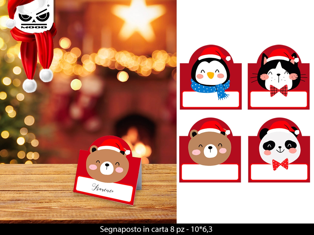 Segnaposto in carta fantasie assortite