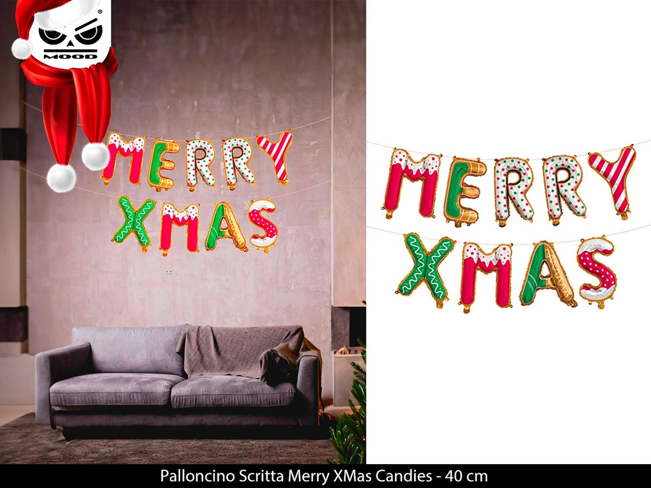 Palloncino scritta merry xmas