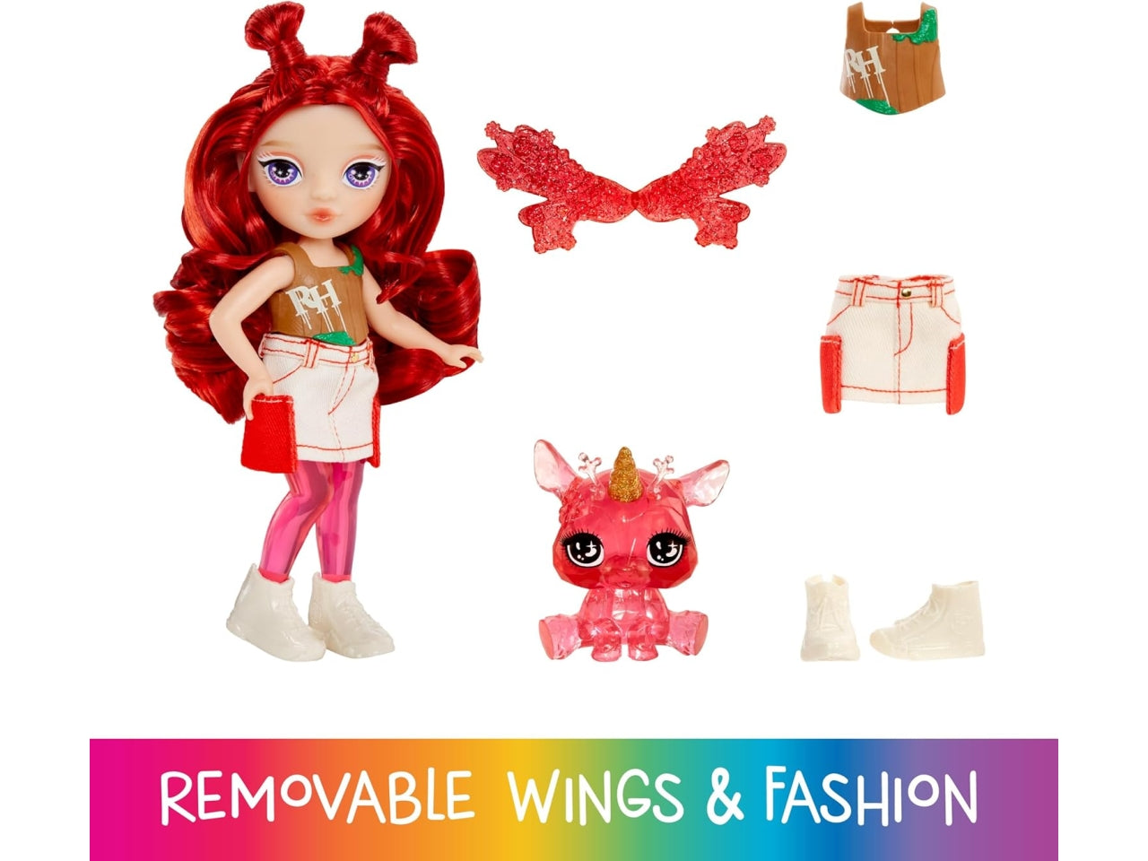 Rainbow high littles rainbow fantasy fairies doll- Apple red