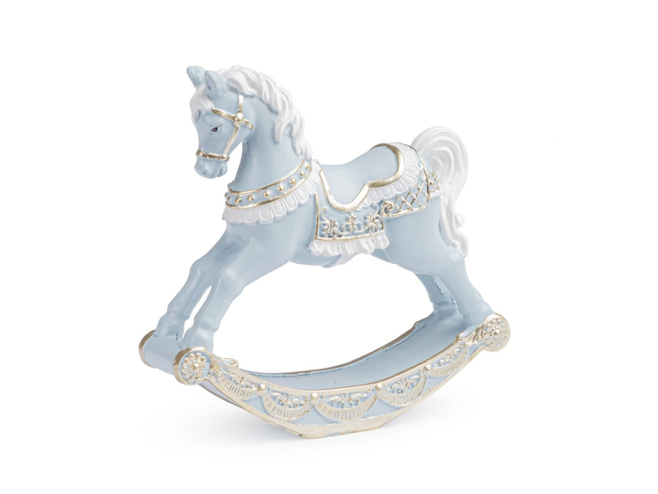 Cavallino a dondolo 11,5cm azzurro
