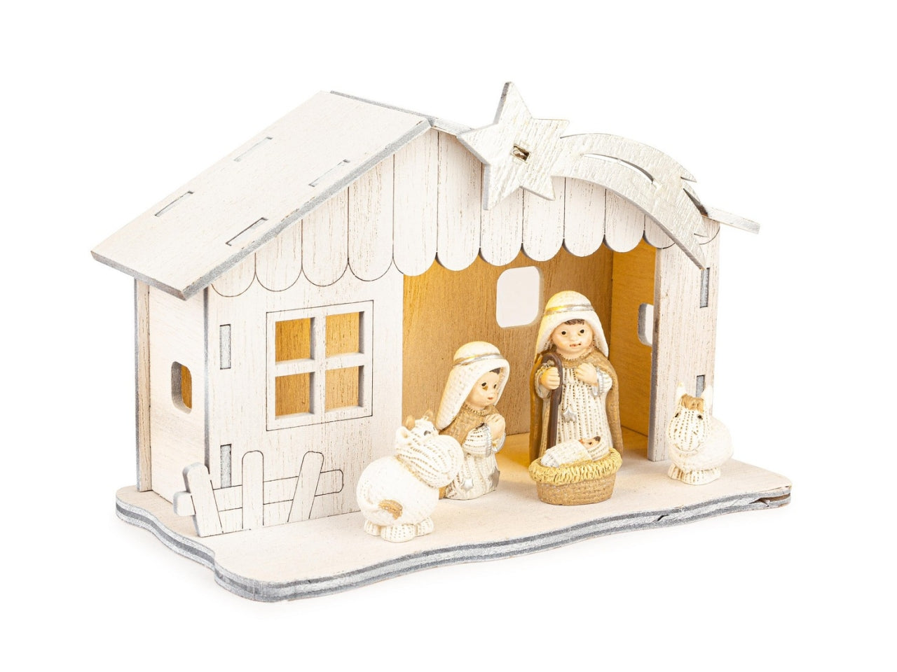 Capanna con nativita' jane 5 pezzi