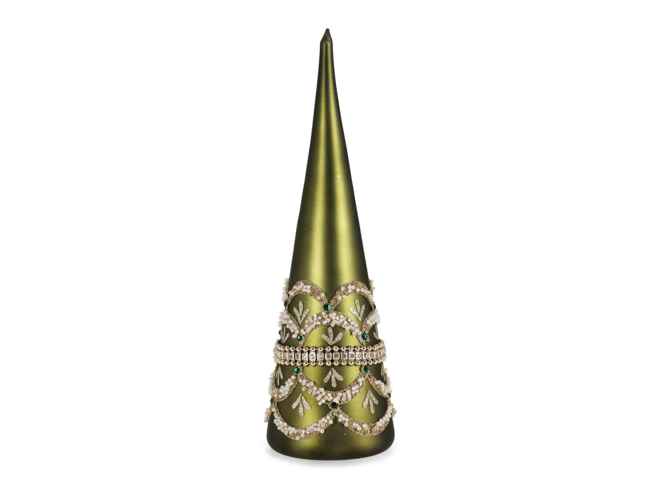 Albero cono in vetro 28,2cm beloved verde scuro