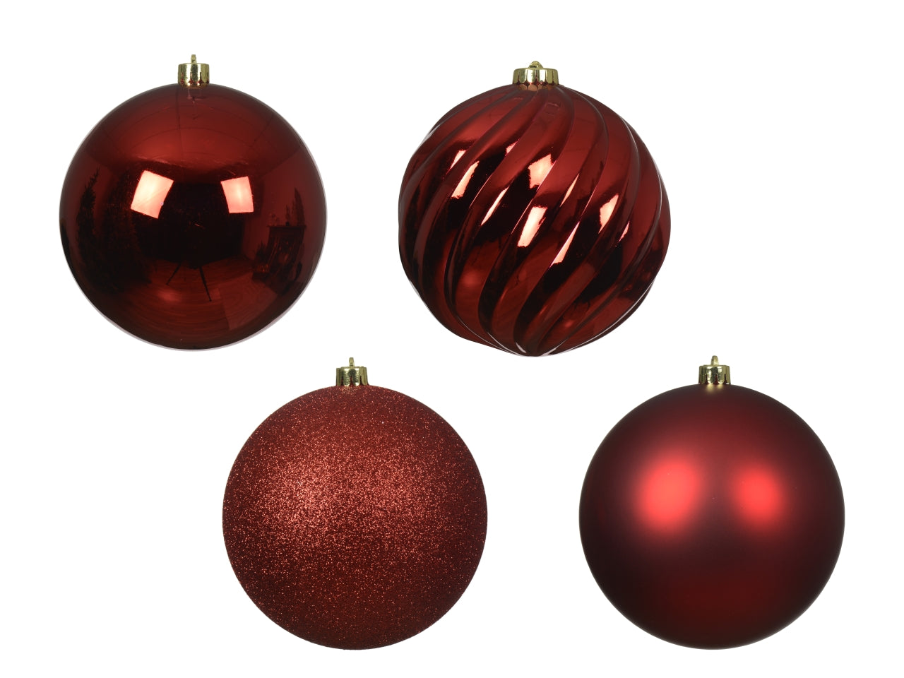 Palla 14cm in confezione da 4 pezzi miste rosse