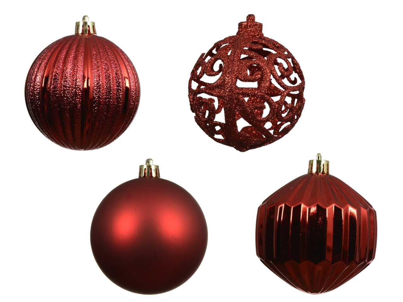 Palla 8cm in confezione da 16 pezzi miste rosse