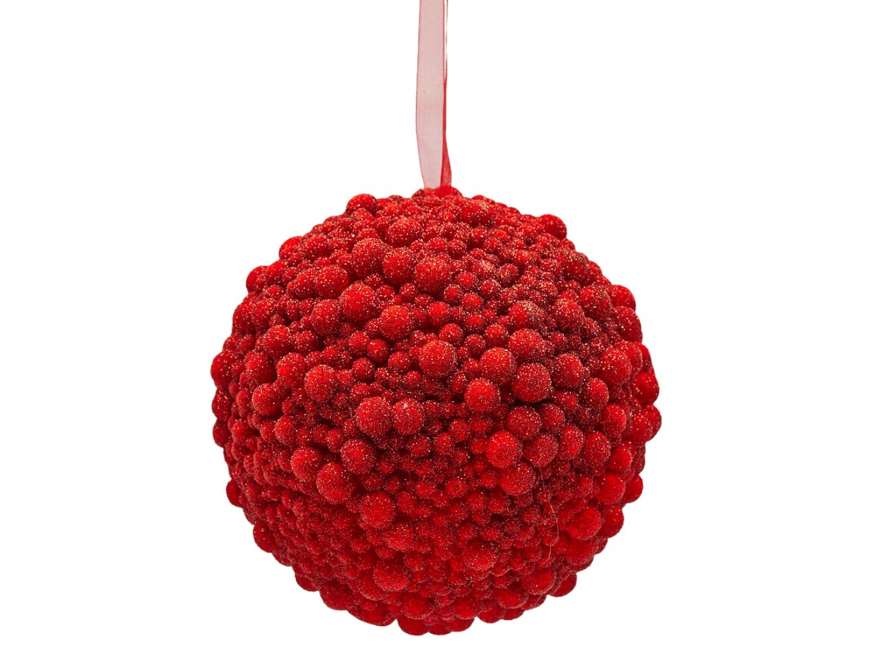 Palla 13cm bacche rossa