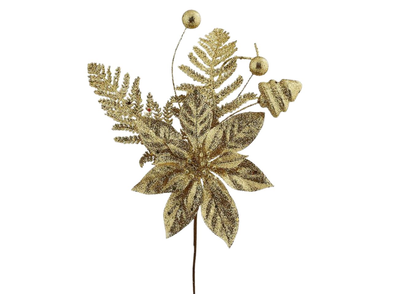 Pick stella di natale 30cm oro