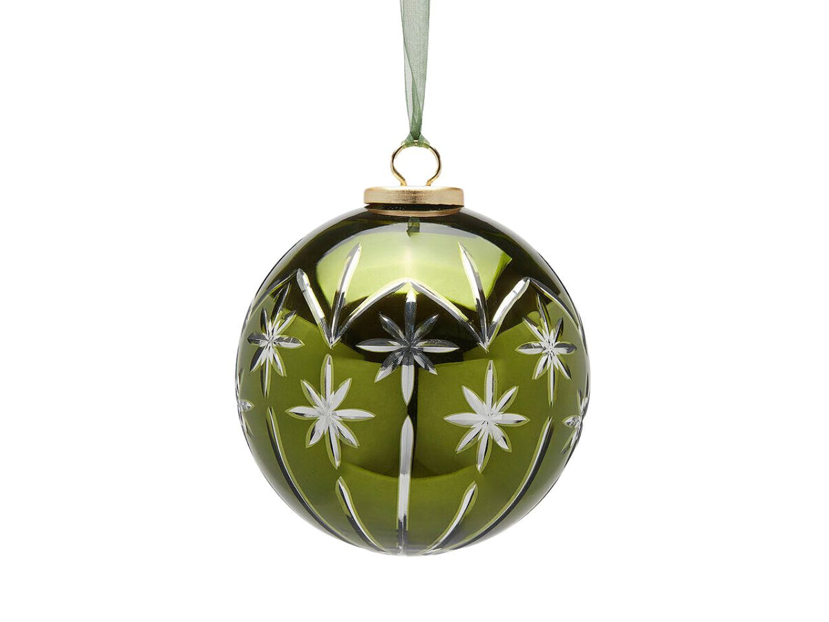Palla 12,5cm con stelle verde