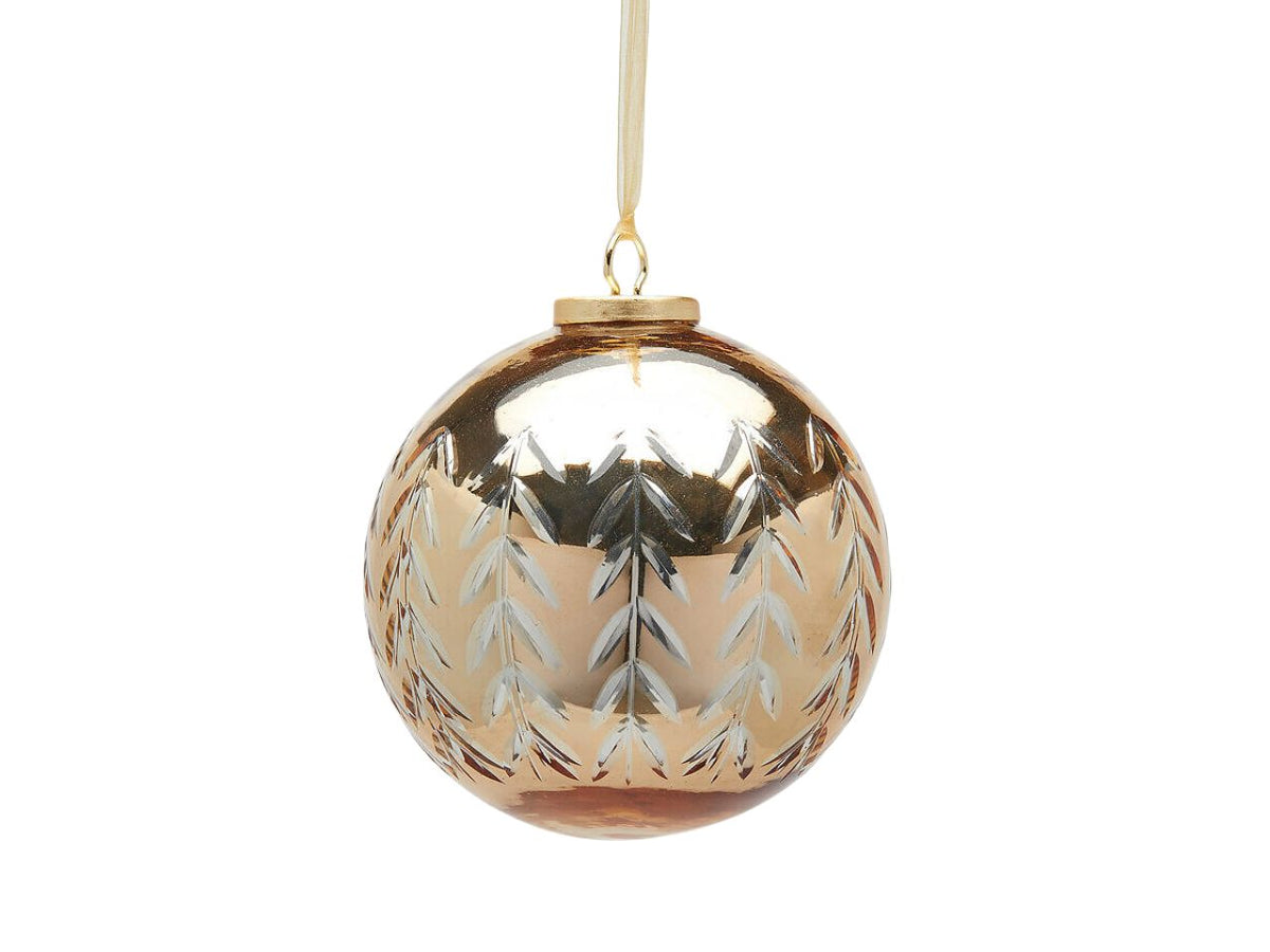 Palla 12,5cm con foglie oro