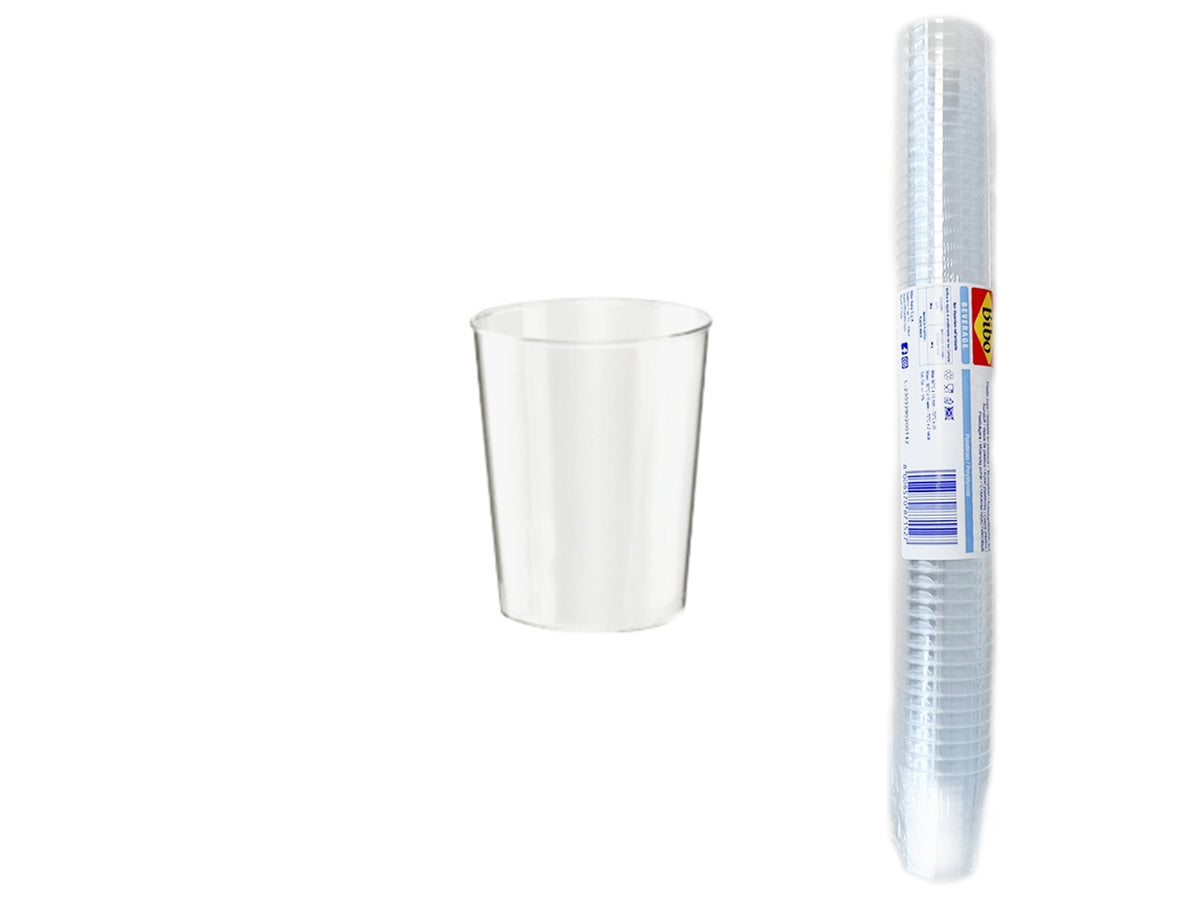 Bicchiere liquore in plastica 30/40cc in confezione da 50 pezzi