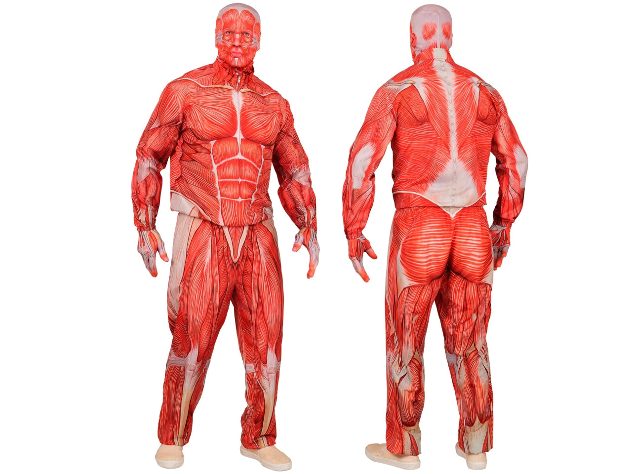 Costume anatomia fast con giacca, pantaloni, guanti e maschera taglia XXL