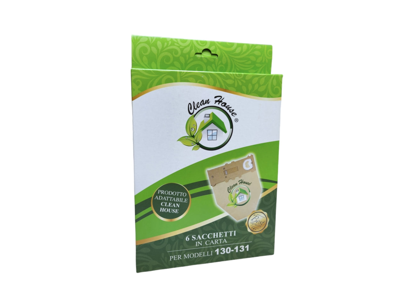 Sacchetti in carta confezione da 6 pezzi compatibile per aspirapolvere folletto vk130/131