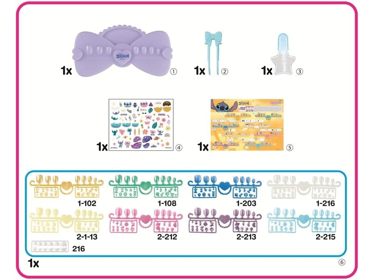Stitch nail designer kit per creare le unghie più divertenti, con disegni di Stitch e senza bisogno di colla o altri accessori fastidiosi.