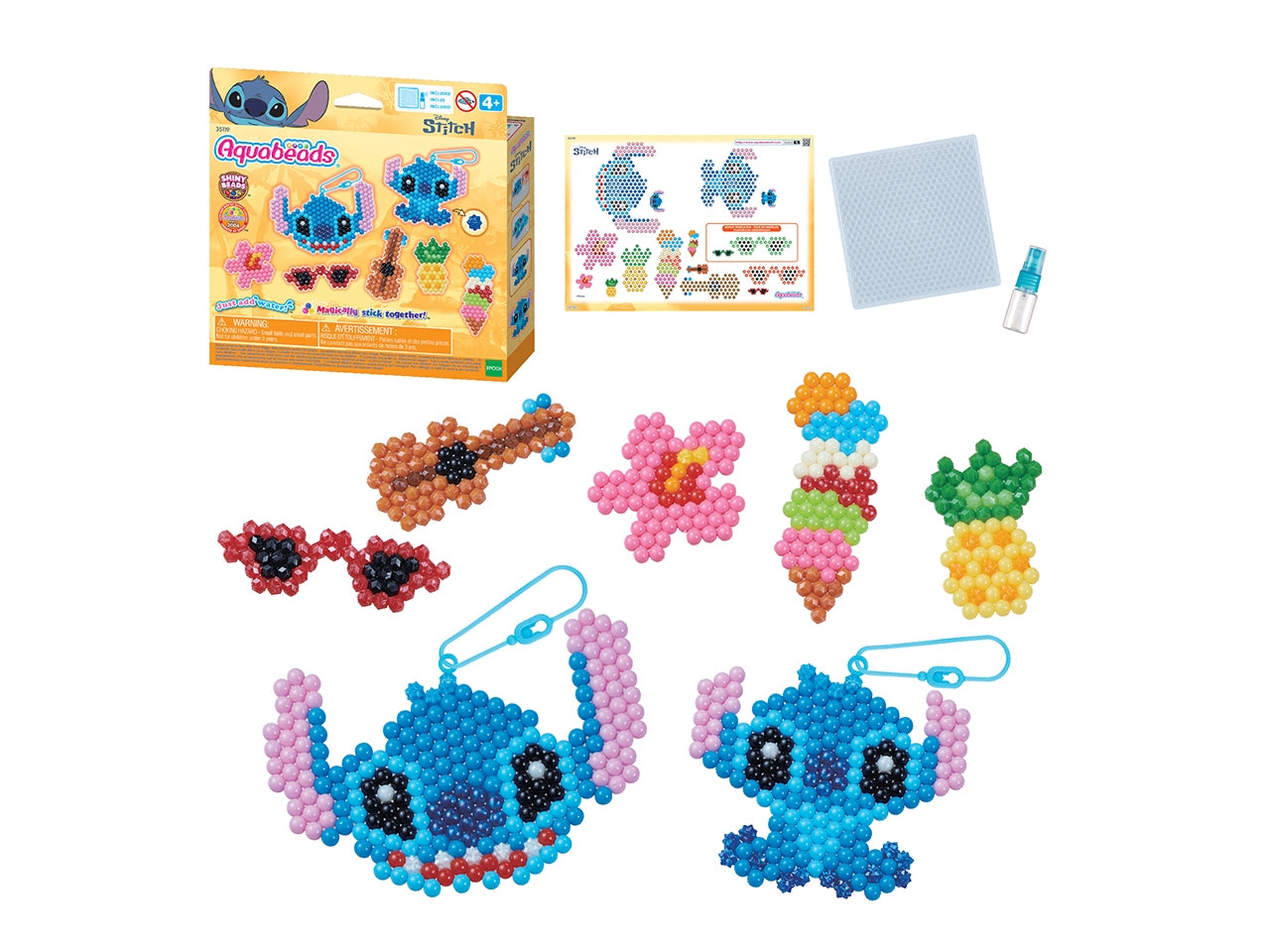Stitch keychain craft kit perline colorate per realizzare portachiavi Disney Stitch e i suoi amici.