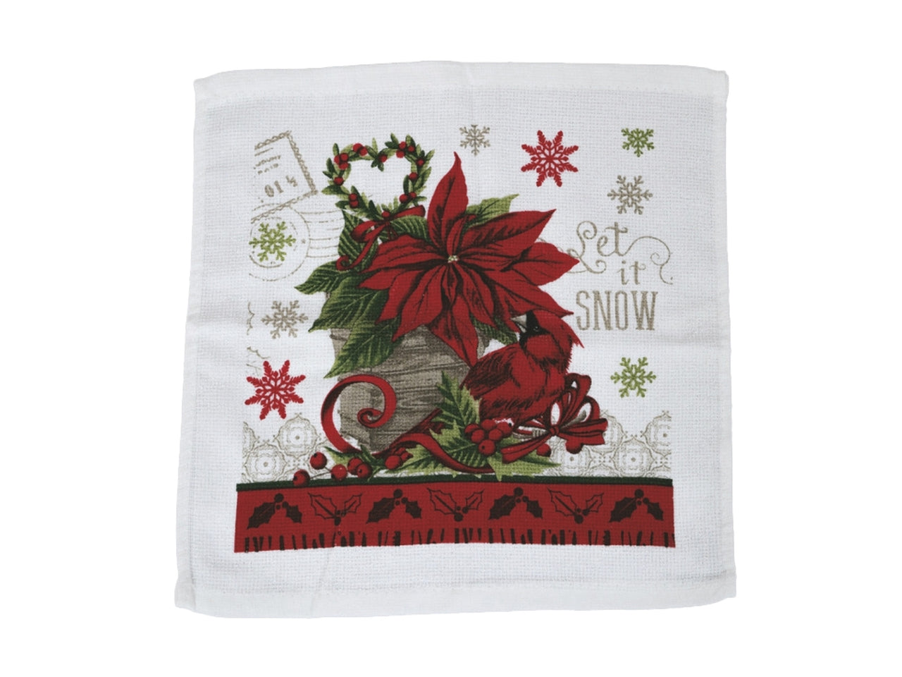 Tovaglietta 30x30cm con stella di natale rosse ac-14706