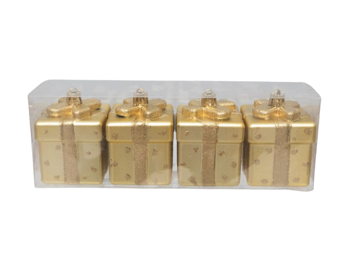 Appendino pacchetto regalo 7cm in confezione da 4pezzi oro