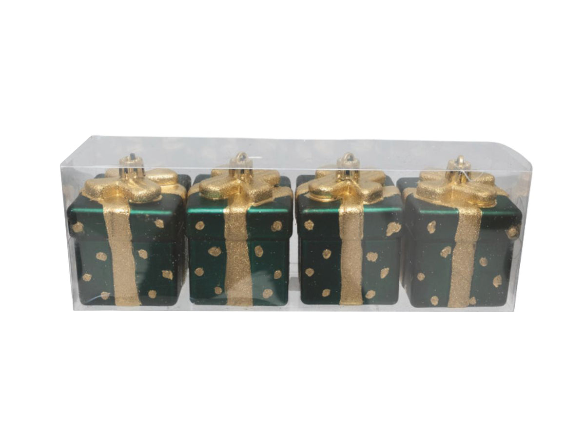 Appendino pacchetto regalo 7cm in confezione da 4pezzi verdi